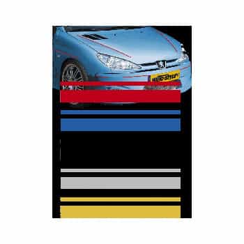 Rayas autoadhesivas universales AutoStripe Cool350 - Rojas - 2+3mm x 975cm