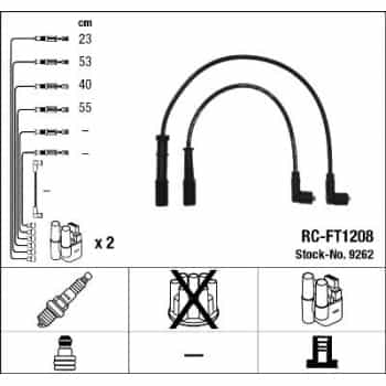 Juego de cables de bujía 9262 NGK
