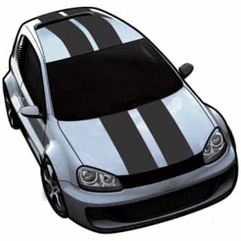 ViperStripes negro mate - juego de 2 - largo 500 cm / ancho 10 cm