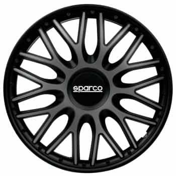 Juego de 4 cubiertas para ruedas Sparco Roma de 13 pulgadas en gris/negro