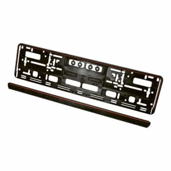 Placa base larga con borde rojo