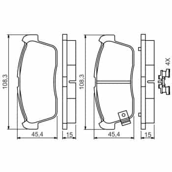 Juego de pastillas de freno, freno de disco 0 986 494 618 Bosch