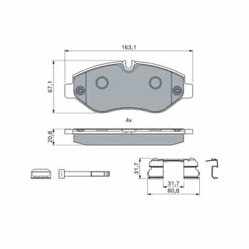 Juego de pastillas de freno 0 986 494 121 Bosch
