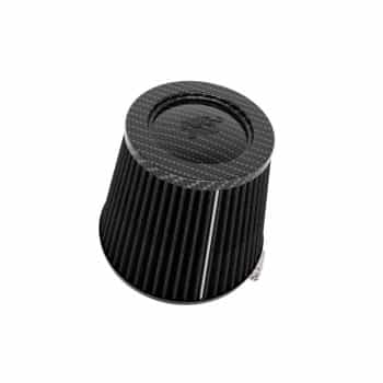 Filtro de aire cónico K&N Universal Dryflow negro - parte superior de fibra de carbono - conexión de 127 mm, parte
