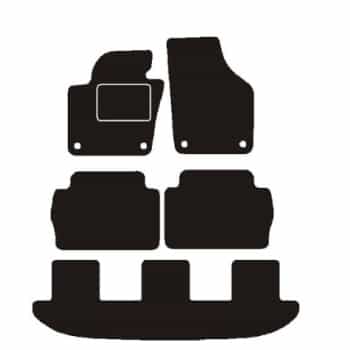 Alfombrillas para VW Sharan II 7 plazas 2010 ->