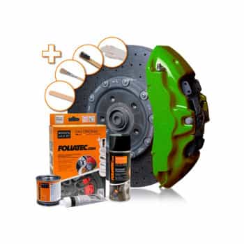 Kit de pintura para pinzas de freno Foliatec - Verde metalizado de alto rendimiento - 3 componentes