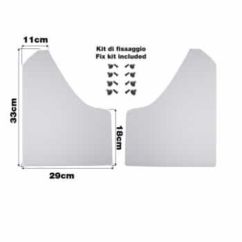 Juego de guardabarros universales Simoni Racing - Negro - incluye tornillos de montaje - ABS blanco