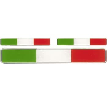 Pegatina 3D ''Bandera Italia'' 3uds.