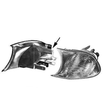 Intermitente delantero derecho hasta '02 BLANCO sin PORTAL??MPARAS 0647908 Van Wezel