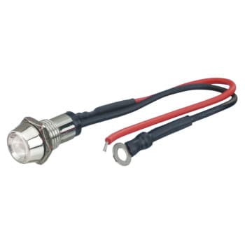 Foliatec Lámpara de control LED cromada - blanca Ø = 10 mm - 1 pieza