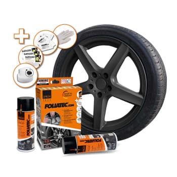 Foliatec Spray Film (Spray Film) Set - negro mate - 2x400ml