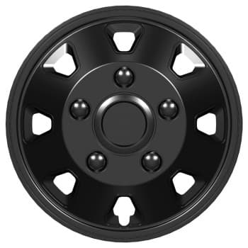 Juego de tapacubos negros Utah II de 14 pulgadas (llantas convexas)