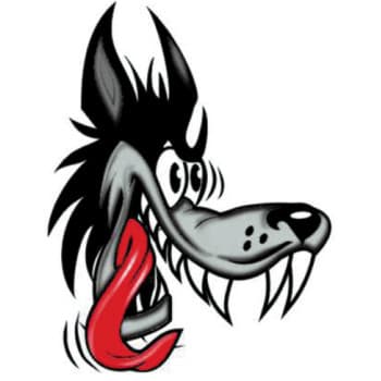 Pegatina Lobo - 8x10cm