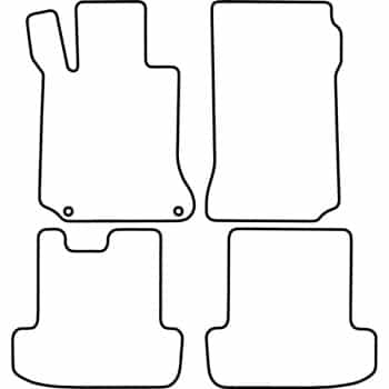 Alfombrillas de coche compatibles con Mercedes Clase E W207 Coupé 2009-