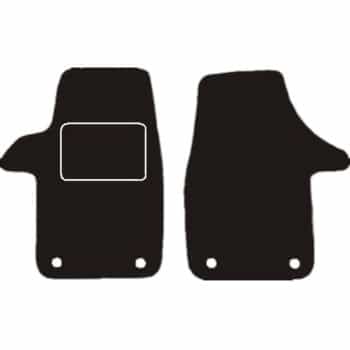 Alfombrillas delanteras de terciopelo para VW Transporter T6 automáticas, 2 piezas